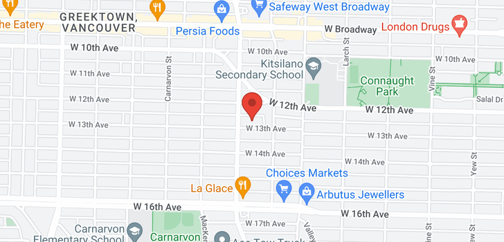 map of 2751 W 13TH AVENUE